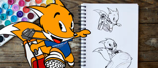 From sketch to production sketch and vector final design of a mascot for aeroflot (russian airline)